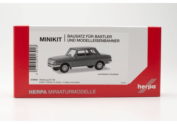 Minikit 2x Wartburg 353 '66  "013918"  (1:87)