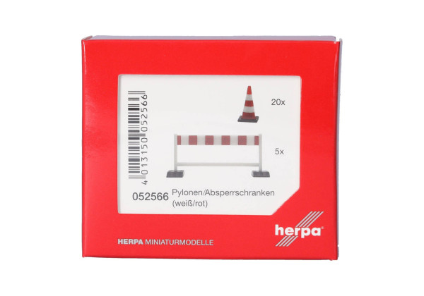 Zábrany a  kužely na silnici  "052566"  (1:87)