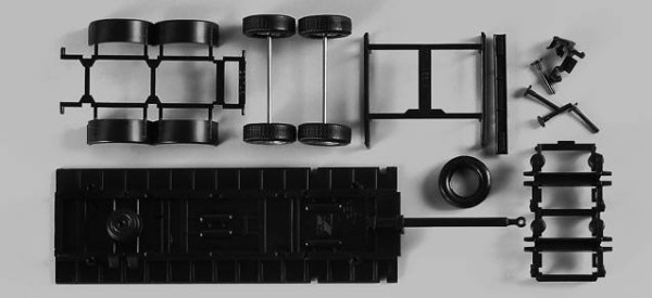 Vlek-tandem 2 osy/7,15m s podlahou /2 kusy"081634"  (1:87)