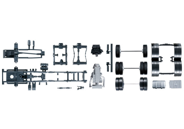Podvozek pro MB Arocs LKW 3 osy /2 kusy"084307"  (1:87)