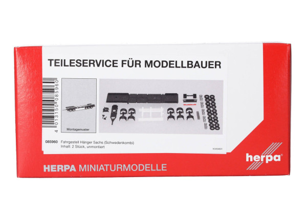 Podvozek pro vlek 5ti nápravový/2kusy "085960"  (1:87)