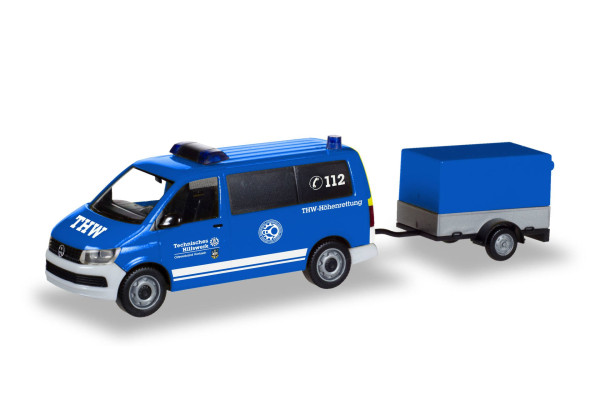 Volkswagen VW T6 bus s vlekem "THW" "093668"  (1:87)