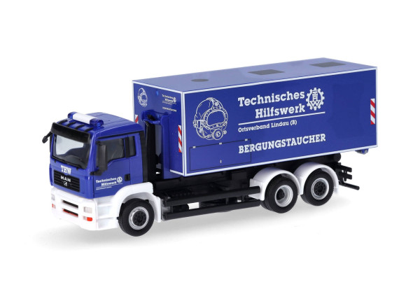 MAN TGA M nosič kontejnerů  "THW Lindau" "098038"  (1:87)