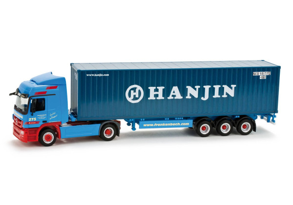 Mercedes Actros L s návěsem "Frankenbach / Hanjin" "158886"  (1:87)