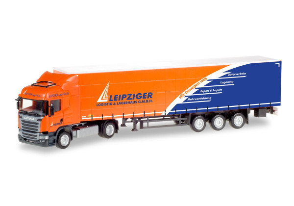 Scania R Highline s návěsem "Leipziger Logistik" "307444"  (1:87)