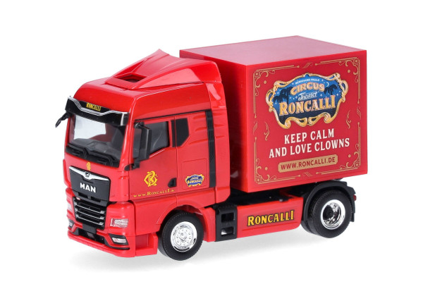 MAN TGX GX tahač se skříní "Roncalli" "318778"  (1:87)