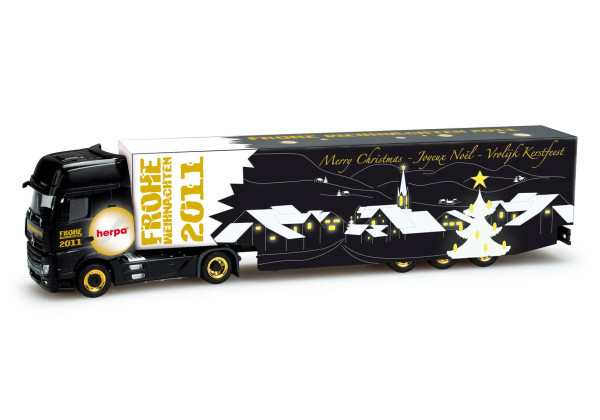 MB Actros Gigaspace s návěsem "Christmas 2011" "158282" (1:87)