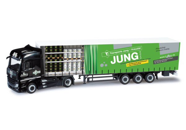 MB Actros Bigspace s návěsem "TJ Jung" "301329" (1:87)
