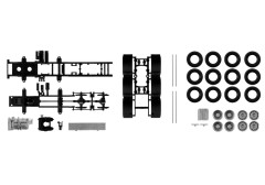 Podvozek pro Volvo tahač 4 osy /2 kusy "084352"  (1:87)
