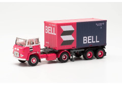 Scania LB 76 s návěsem "van der Linden/Bell" "87MBS026123"  (1:87)