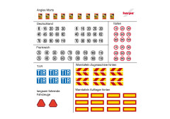 Samolepky s různými výstražnými značkami (10 kusů) "054829" (1:87)