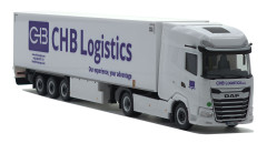 DAF s chlaďákem "CHB Logistic" "CZJ-502505" (1:87) pohled šikmo zprava