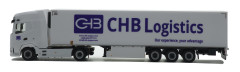 DAF s chlaďákem "CHB Logistic" "CZJ-502505" (1:87) pohled z boku  zleva