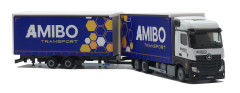MB Actros Streamspace s vlekem "AMIBO"  "CZJ-502506"   (1:87) pohled zepredu zprava