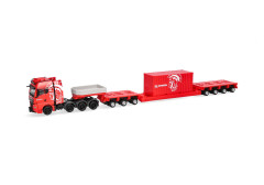 MAN TGX GX 8x4 s podvalníkem a 20 ft kontejnerem "De Romein Group" "320764" (1:87)