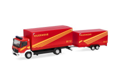 MB Atego '13 4x2 s plachtou a přívěsem "Feuerwehr GW Logistik" "321266" (1:87)