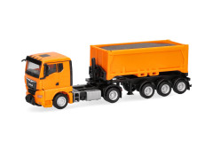 MAN TGX GN 6x4 s vanovým sklápěcím návěsem a nákladem "321310" (1:87)
